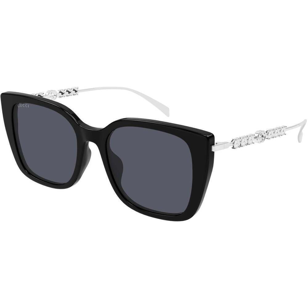 NWT Gucci GG1971SA-002 Black Silver 55mm Sunglasses